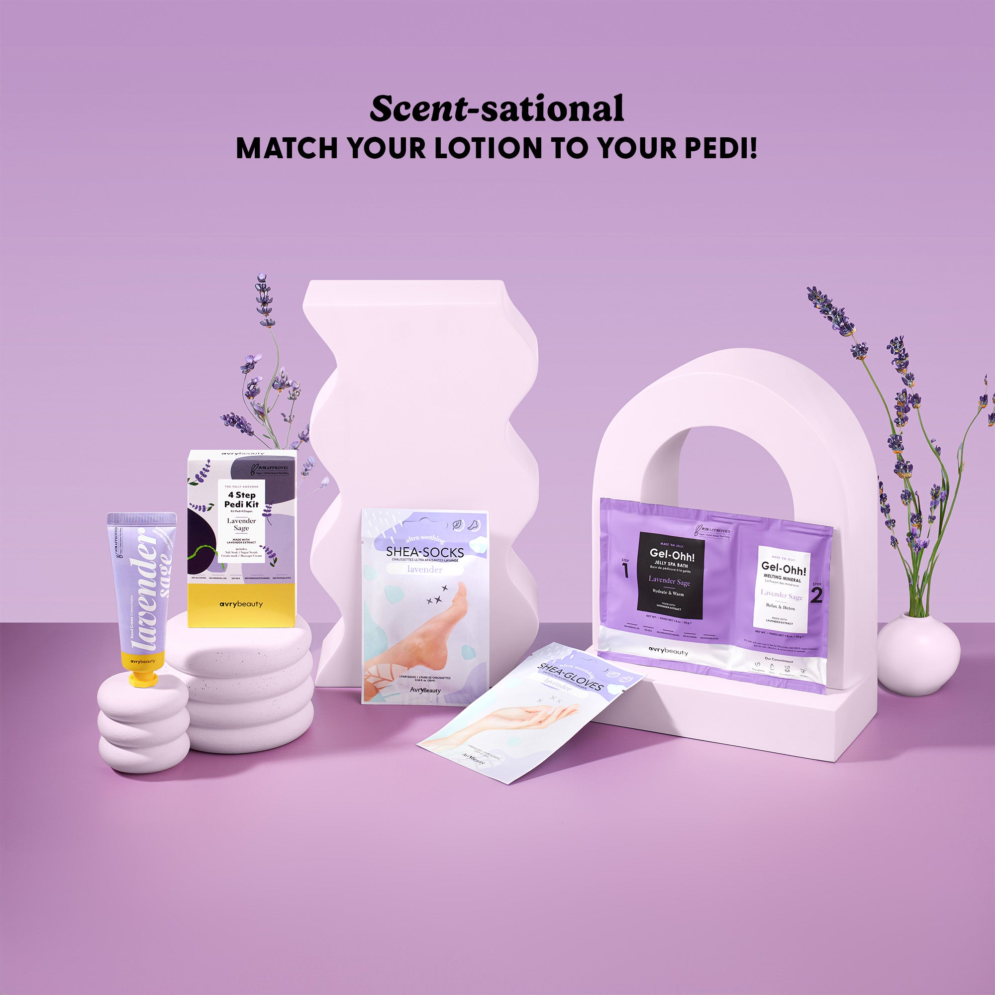 Lavender Sage 4 Step Pedi Kit Pedi System | AvryBeauty