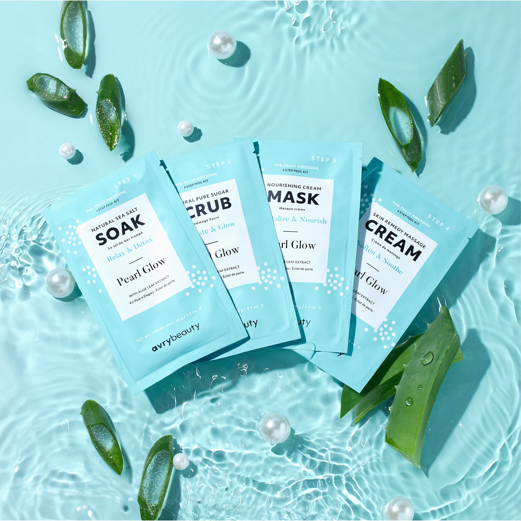 Pearl Glow 4-Step Pedi Kit | AvryBeauty