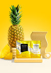 Pineapple Breeze Gel-Ohh! shown with real pineapple