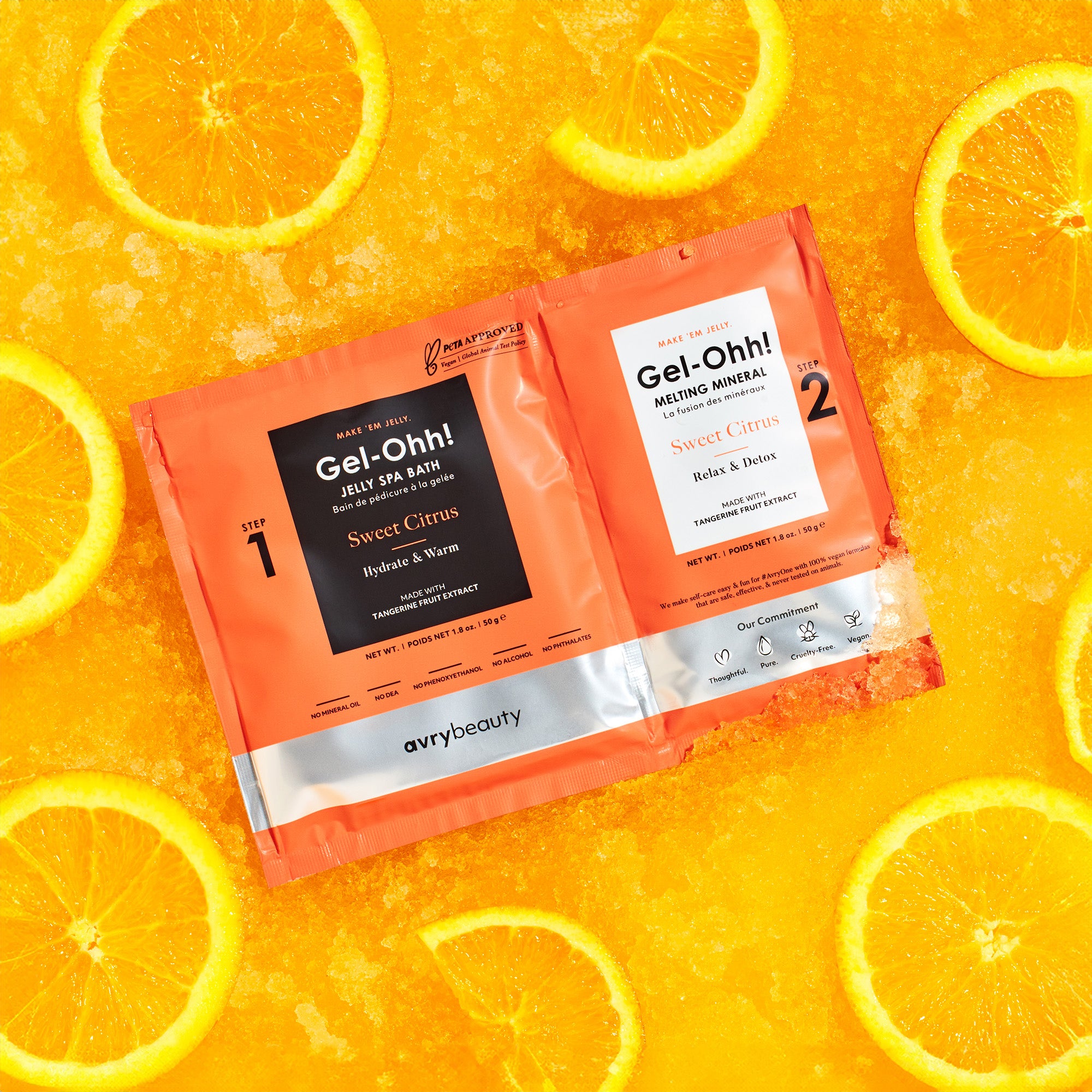 Sweet Citrus Gel-Ohh Jelly Spa Bath Pedicure Kit | AvryBeauty
