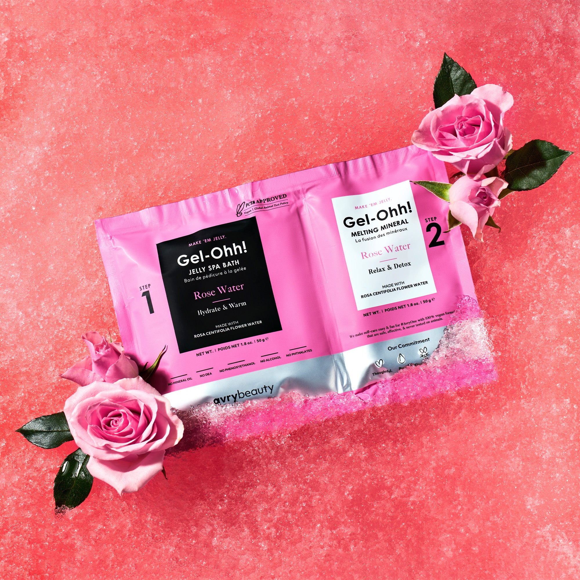Rose Gel Ohh Jelly Spa Bath Pedicure Kit | AvryBeauty