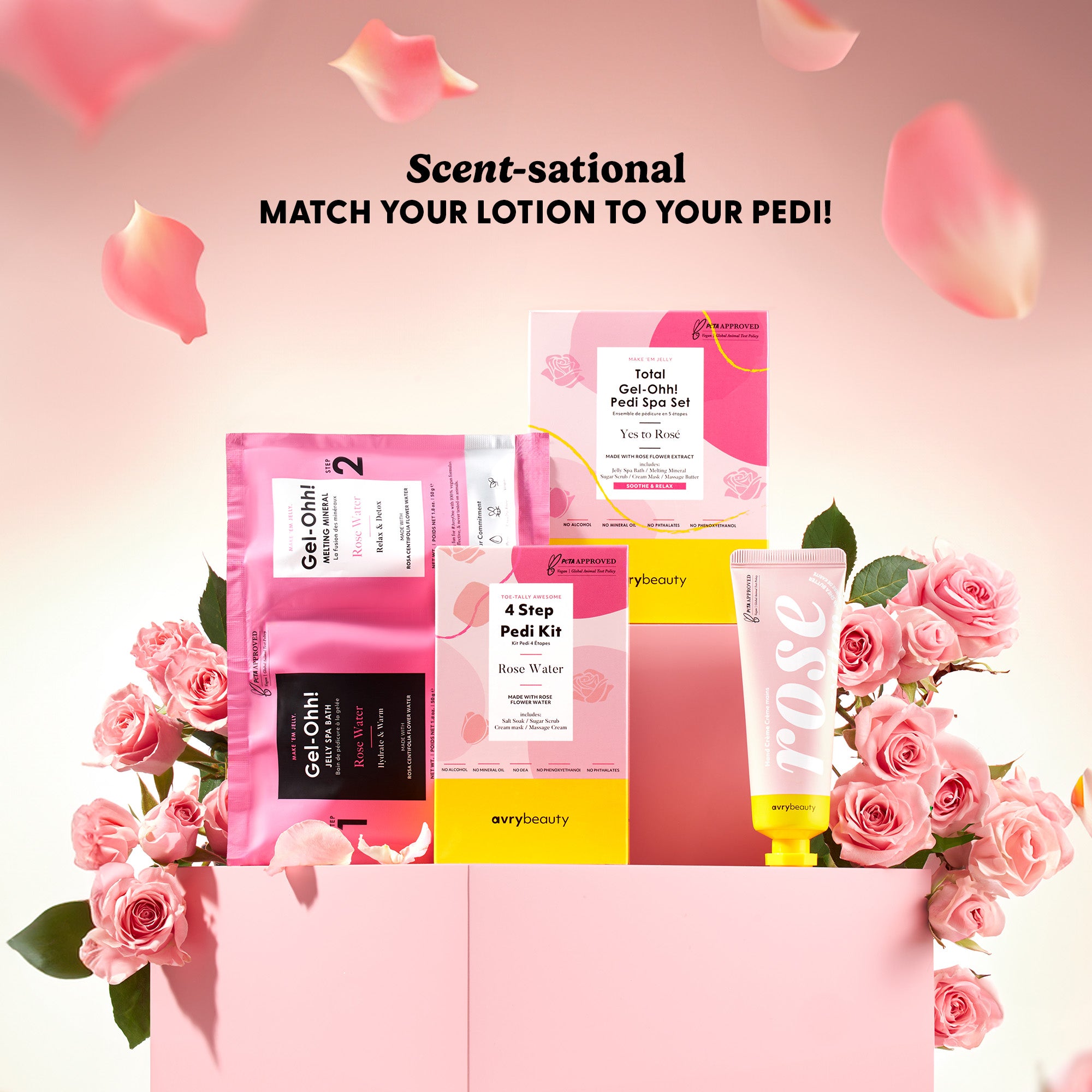 Yes to Rose Total Gel-Ohh! Pedi Spa Set Pedicure Kit | AvryBeauty