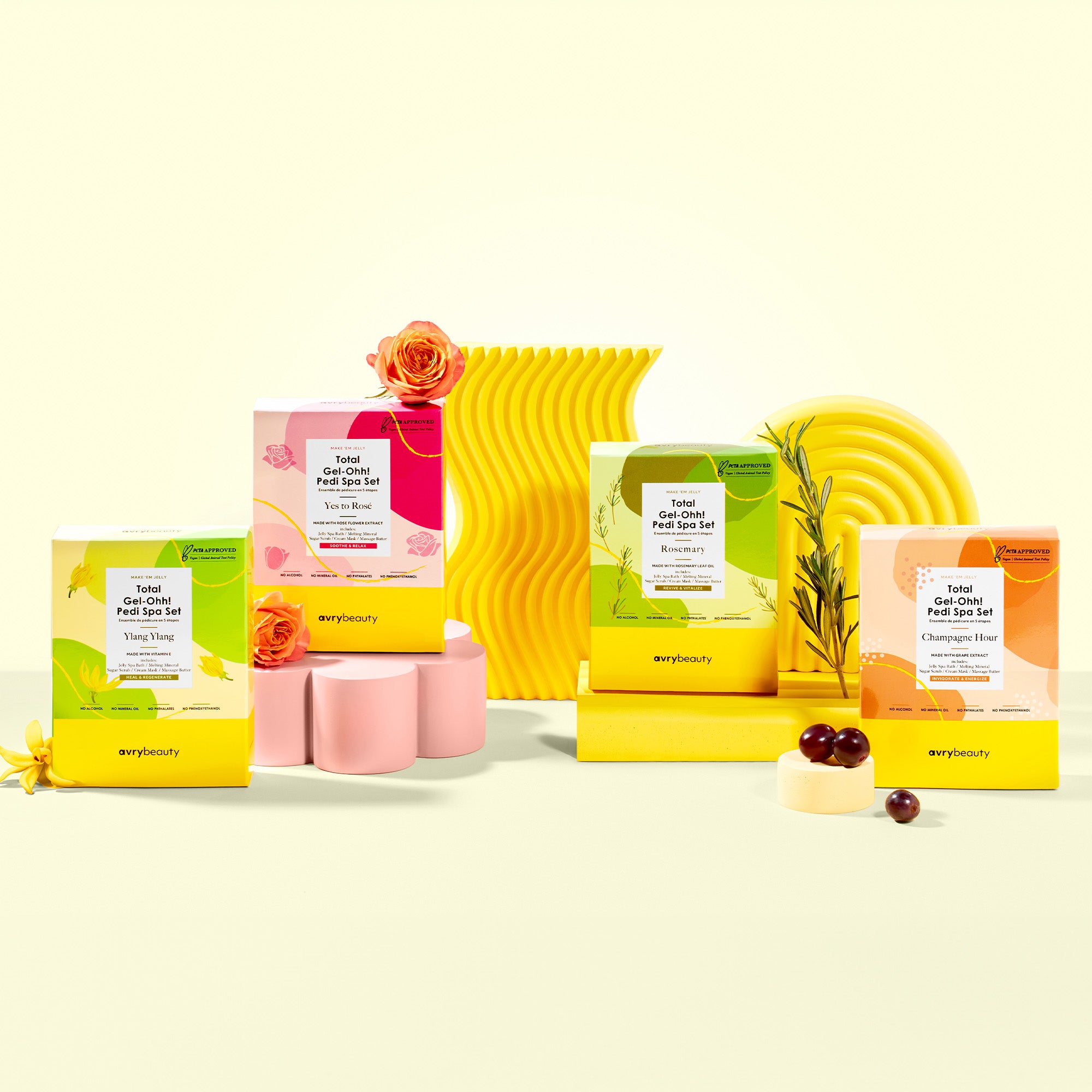 Yes to Rose Total Gel-Ohh! Pedi Spa Set Pedicure Kit | AvryBeauty