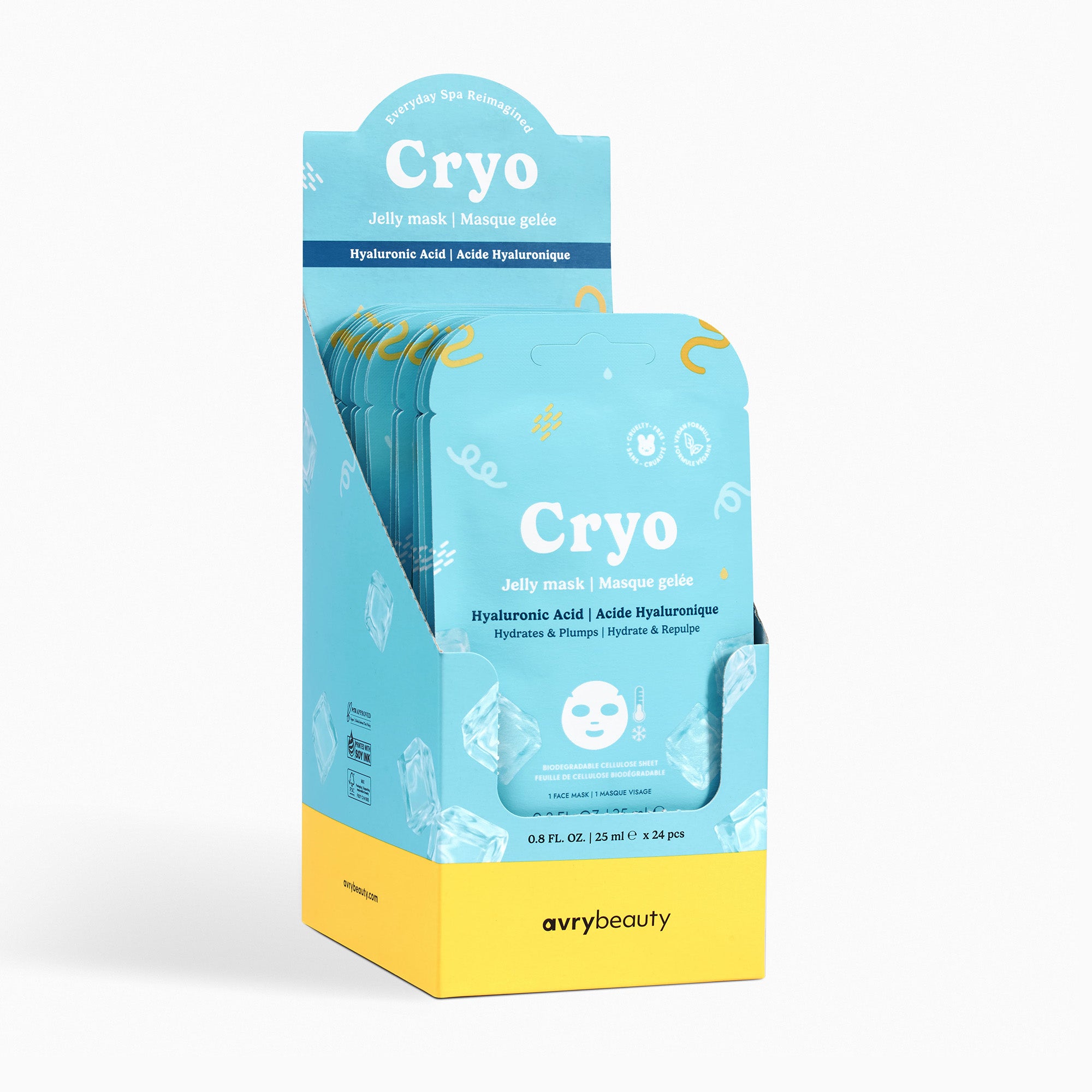 Cryo Jelly Mask Display Kit - Hyaluronic Acid | AvryBeauty