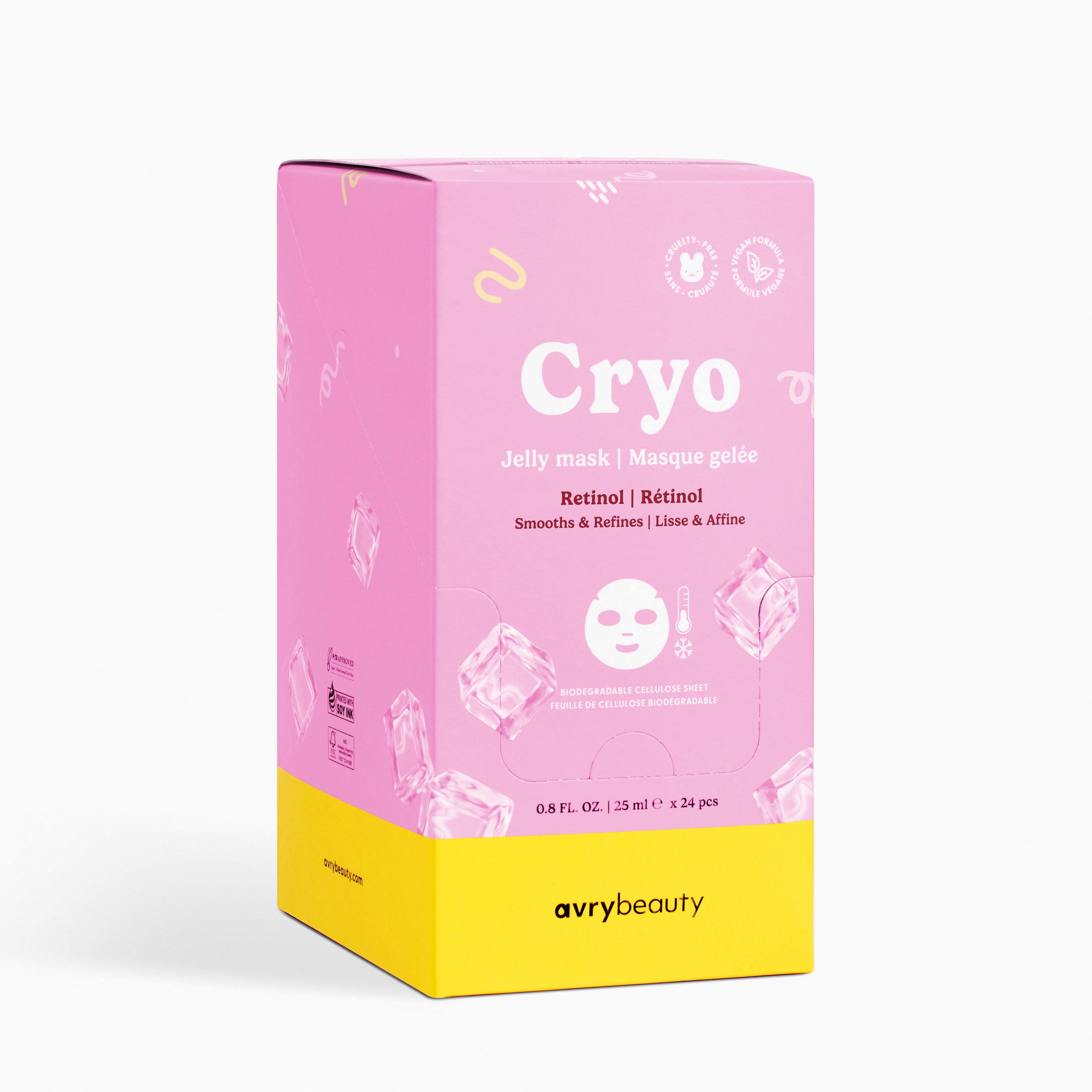 美容液 echo & synchro jelly avry.cryo_facemask-retinol-